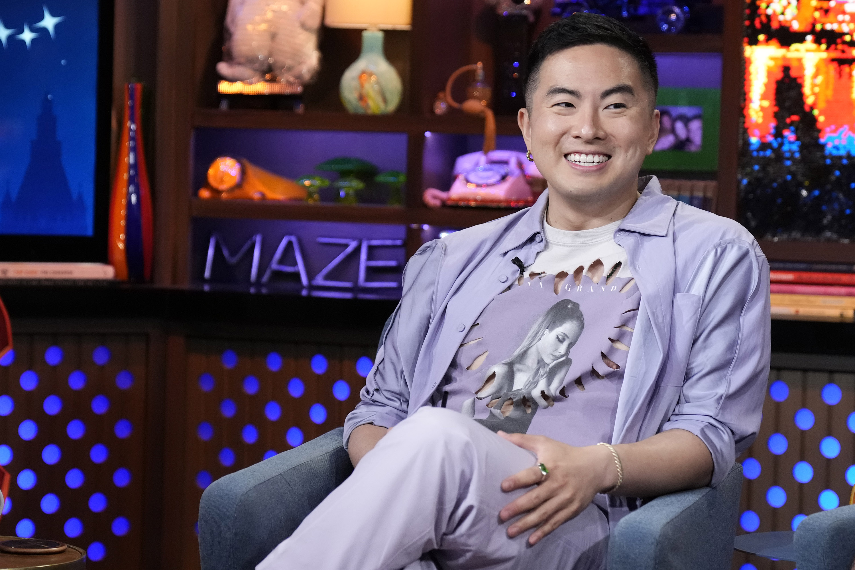 Bowen Yang during an appearance on "Watch What Happens Live with Andy Cohen" on June 15, 2023. | Source: Getty Images