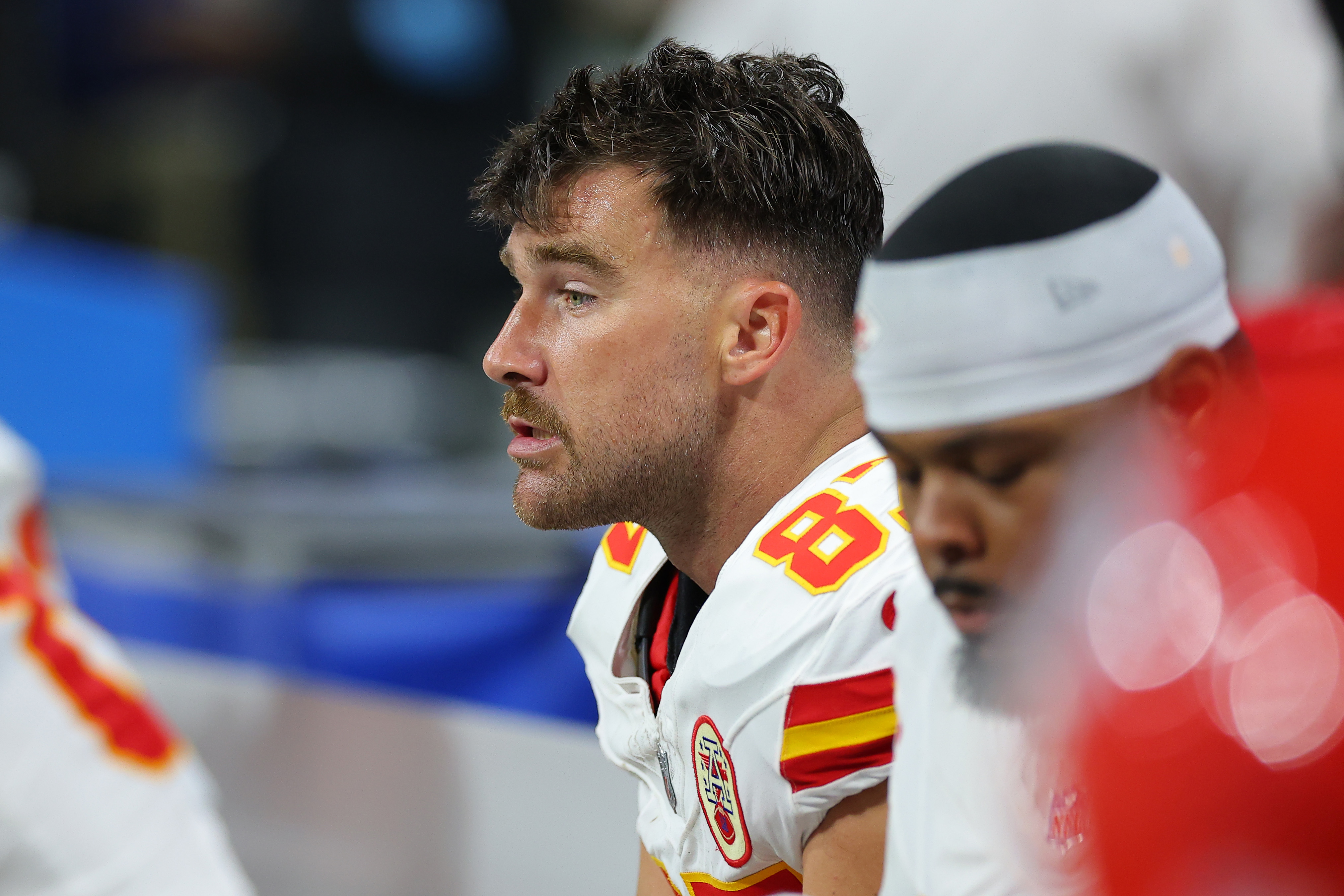 Travis Kelce, #87 of the Kansas City Chiefs, on September 22, 2024, in Atlanta, Georgia | Source: Getty Images