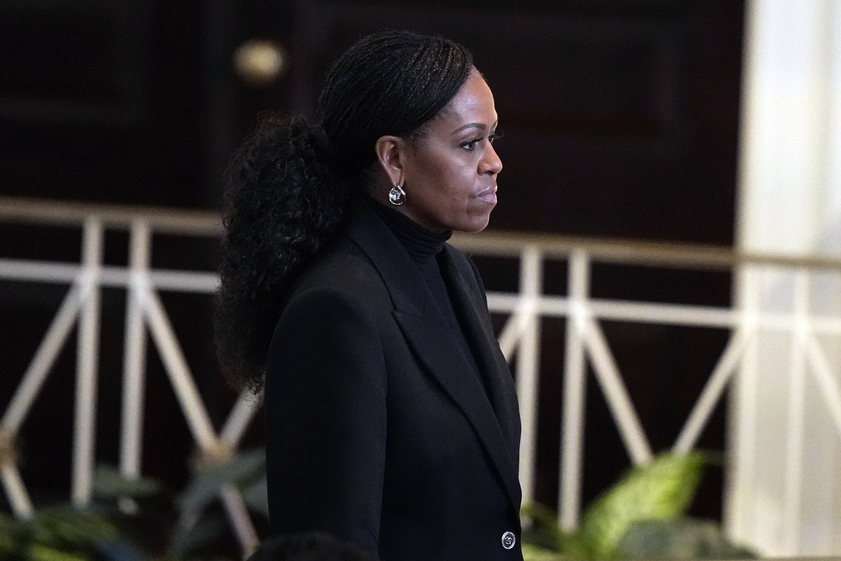 Former U.S. First Lady Michelle Obama at former U.S First Lady Rosalynn Carter's tribute service in Atlanta, Georgia on November 28, 2023 | Source: Getty Images