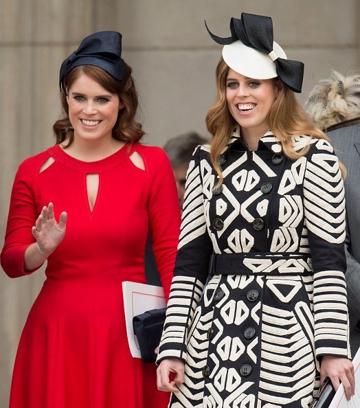 Princess Beatrice and Princess Eugenie at St Paul's Cathedral on June 10, 2016 | Photo: Getty Images
