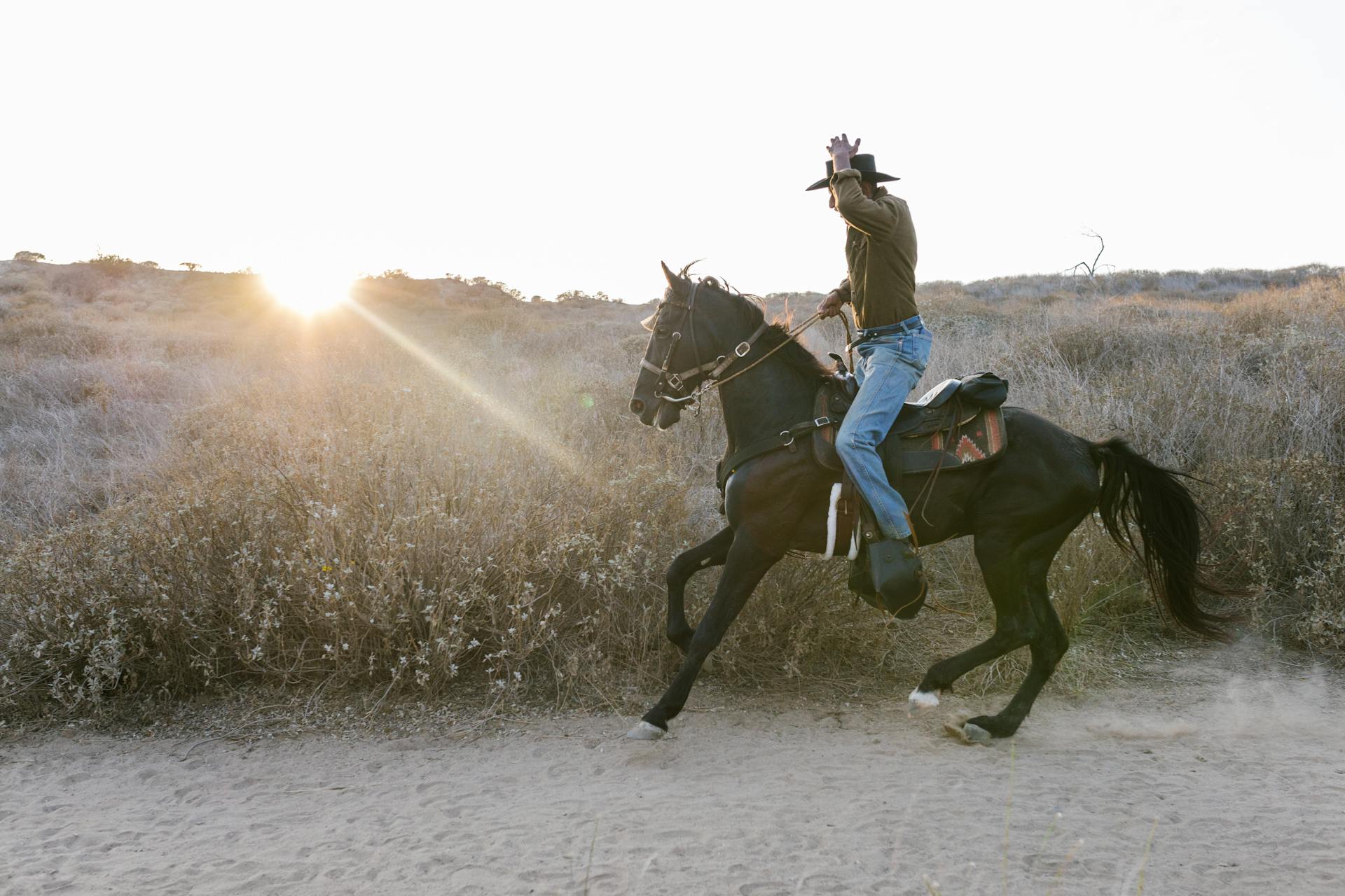 A cowboy riding a horse | Source: Pexels