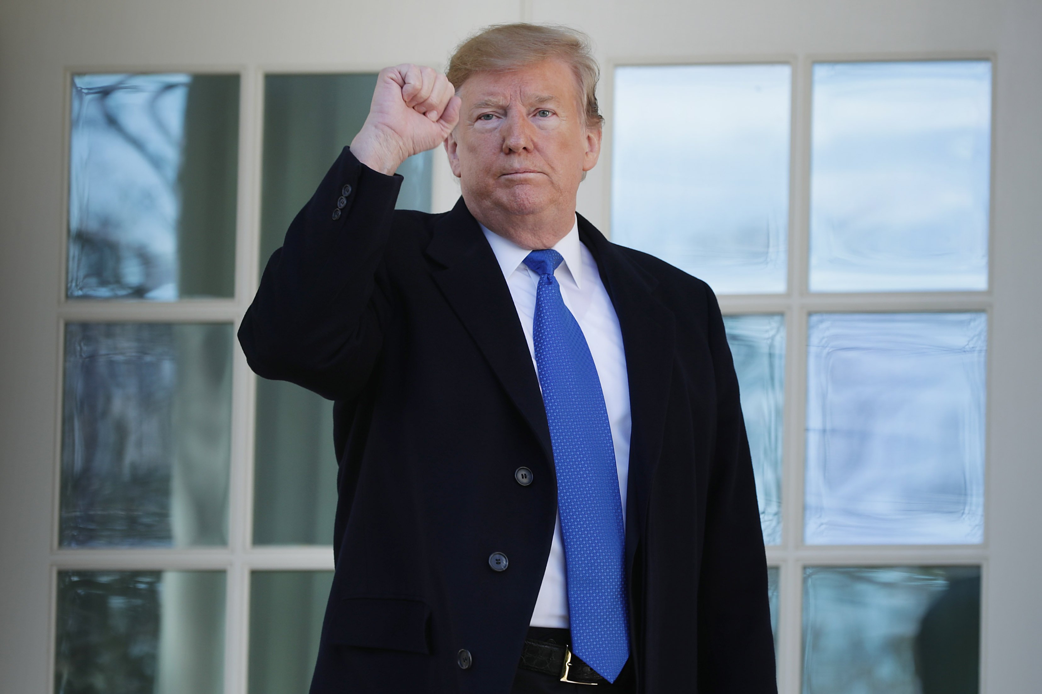 President Donald Trump after declaring the national emergency at the Rose Garden | Photo: Getty Images