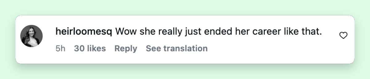 A netizen comments on Katherine Heigl's latest appearance | Source: Instagram/entertainmenttonight