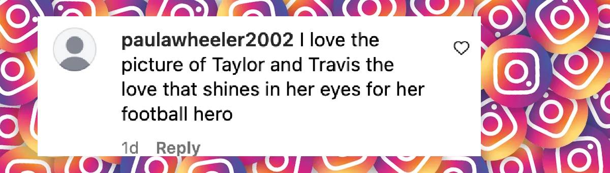 A fan comment on Taylor Swift and Travis Kelce, dated January 27, 2025 | Source: Instagram/chiefs