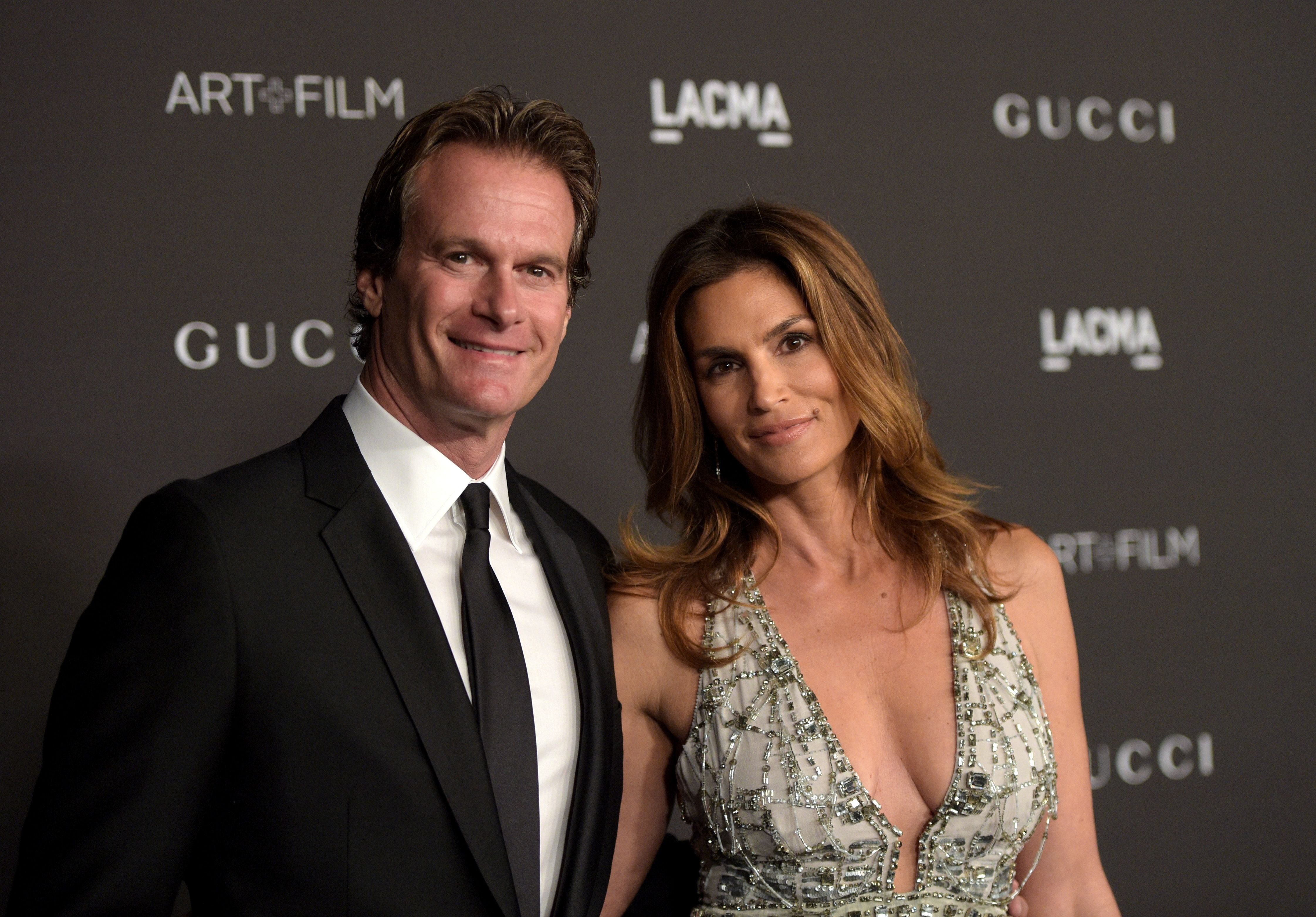 Cindy Crawford and Rande Gerber at the 2014 LACMA Art + Film Gala on November 1, 2014 | Photo: Getty Images