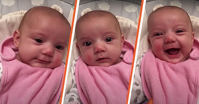 Una madre capturó las adorables expresiones faciales de su bebé en un video. | Foto: YouTube.com/Rumble Viral