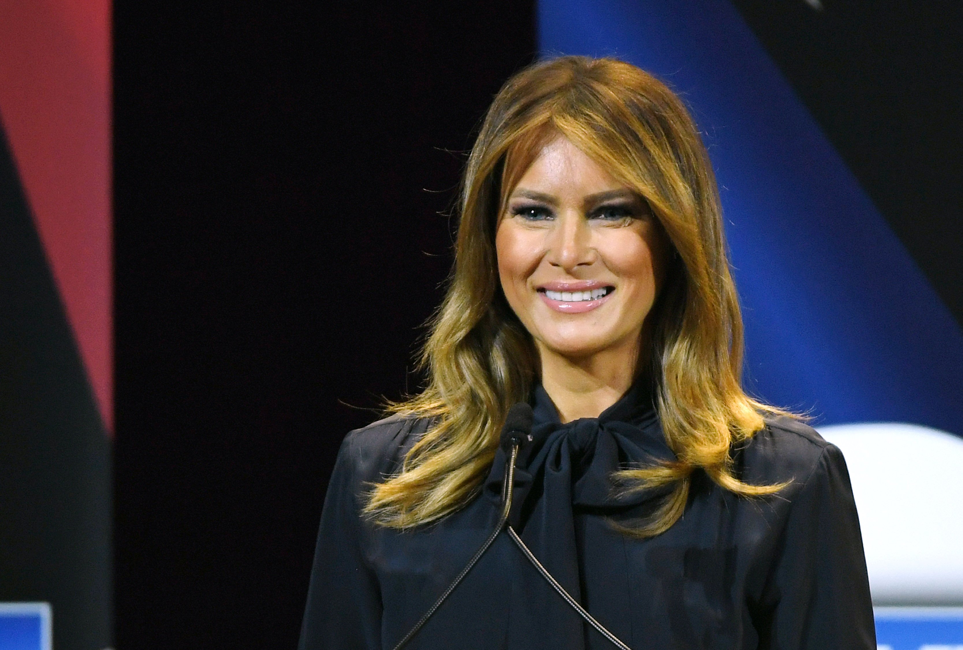 First lady Melania Trump speaks during a town hall as part of her "Be Best" initiative on March 5, 2019, in Las Vegas, Nevada. | Source: Getty Images.