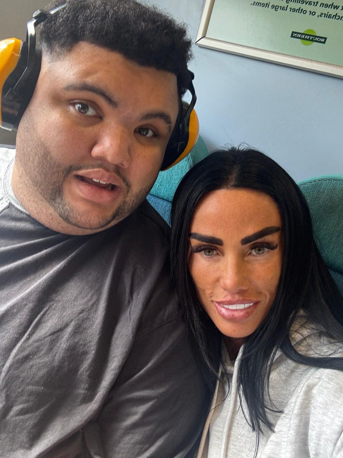 Katie Price with her son Harvey, as seen in a photo posted on 14 April 2026. | Source: Facebook/Katie Price
