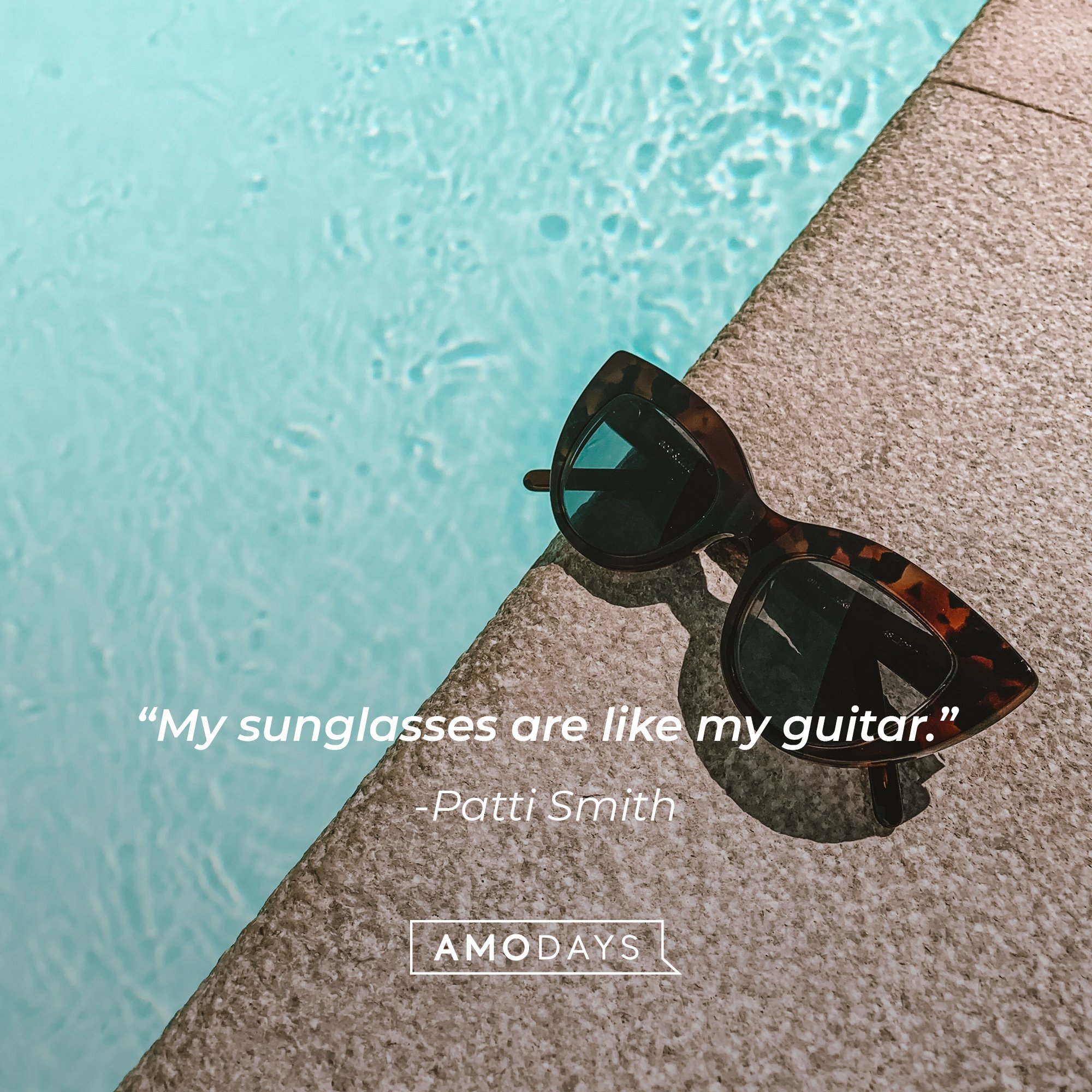 Patti Smith’s quote: "My sunglasses are like my guitar." | Image: AmoDays