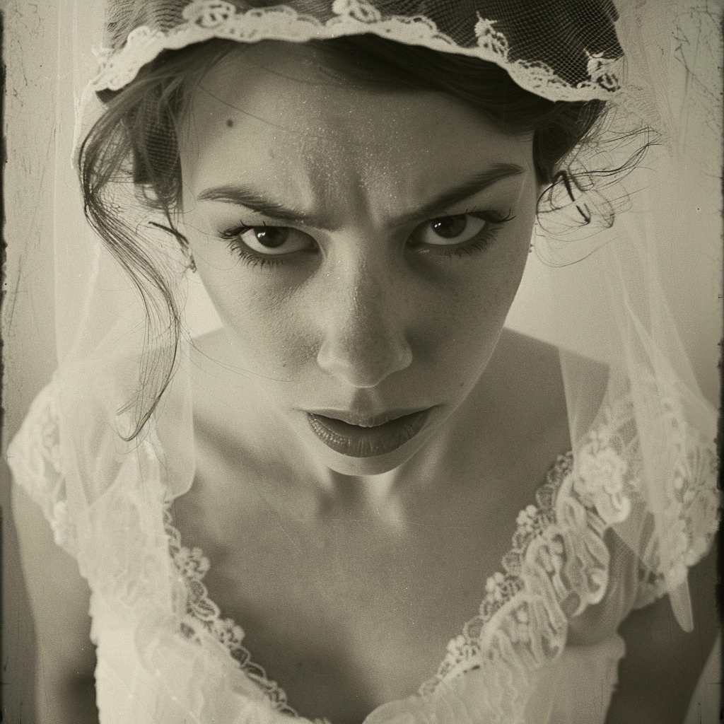 A shocked bride | Source: Midjourney