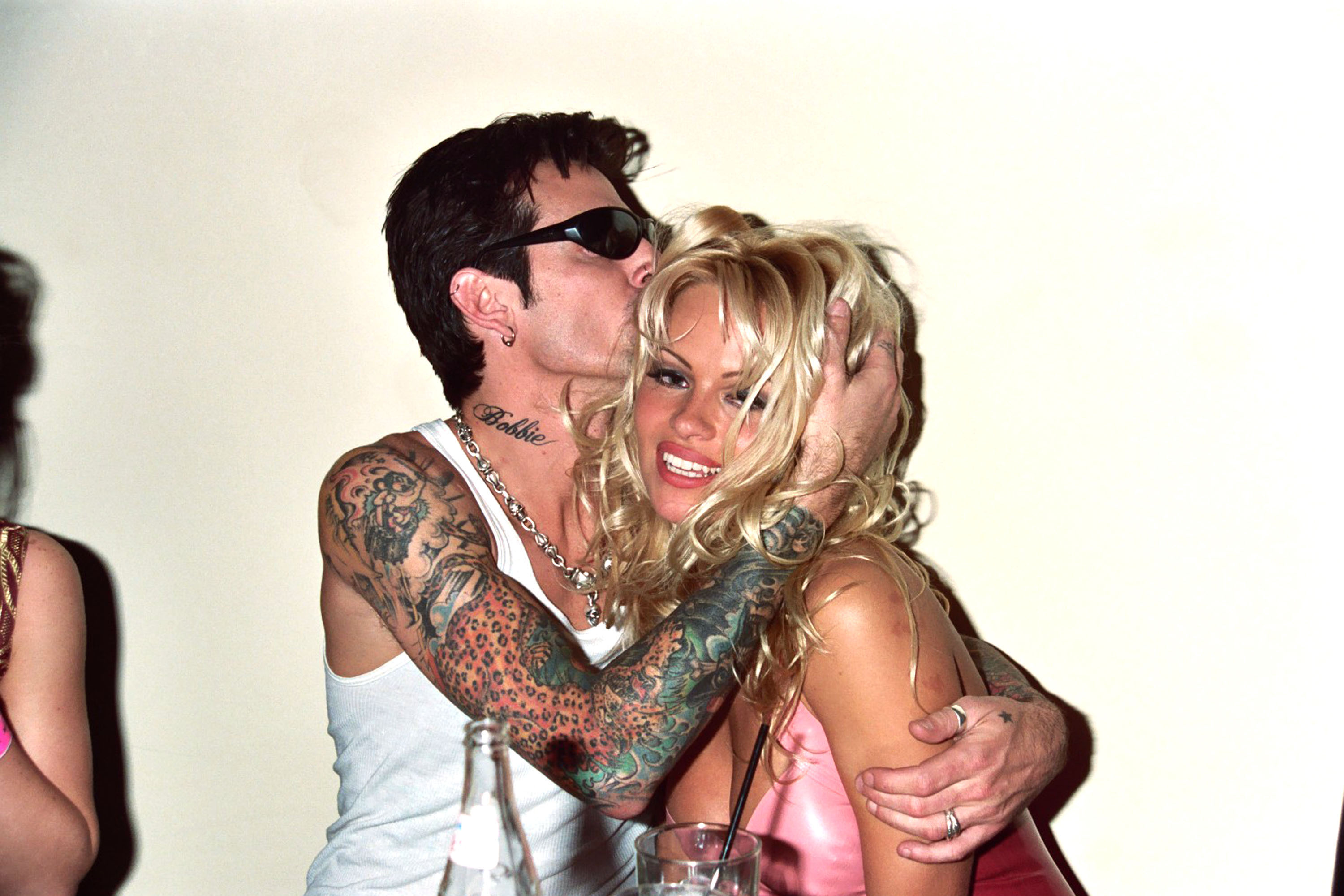Tommy Lee and Pamela Anderson during Hard Rock Cafe Opening Night Party at Hard Rock Cafe in Las Vegas, Nevada, United States | Source: Getty Images