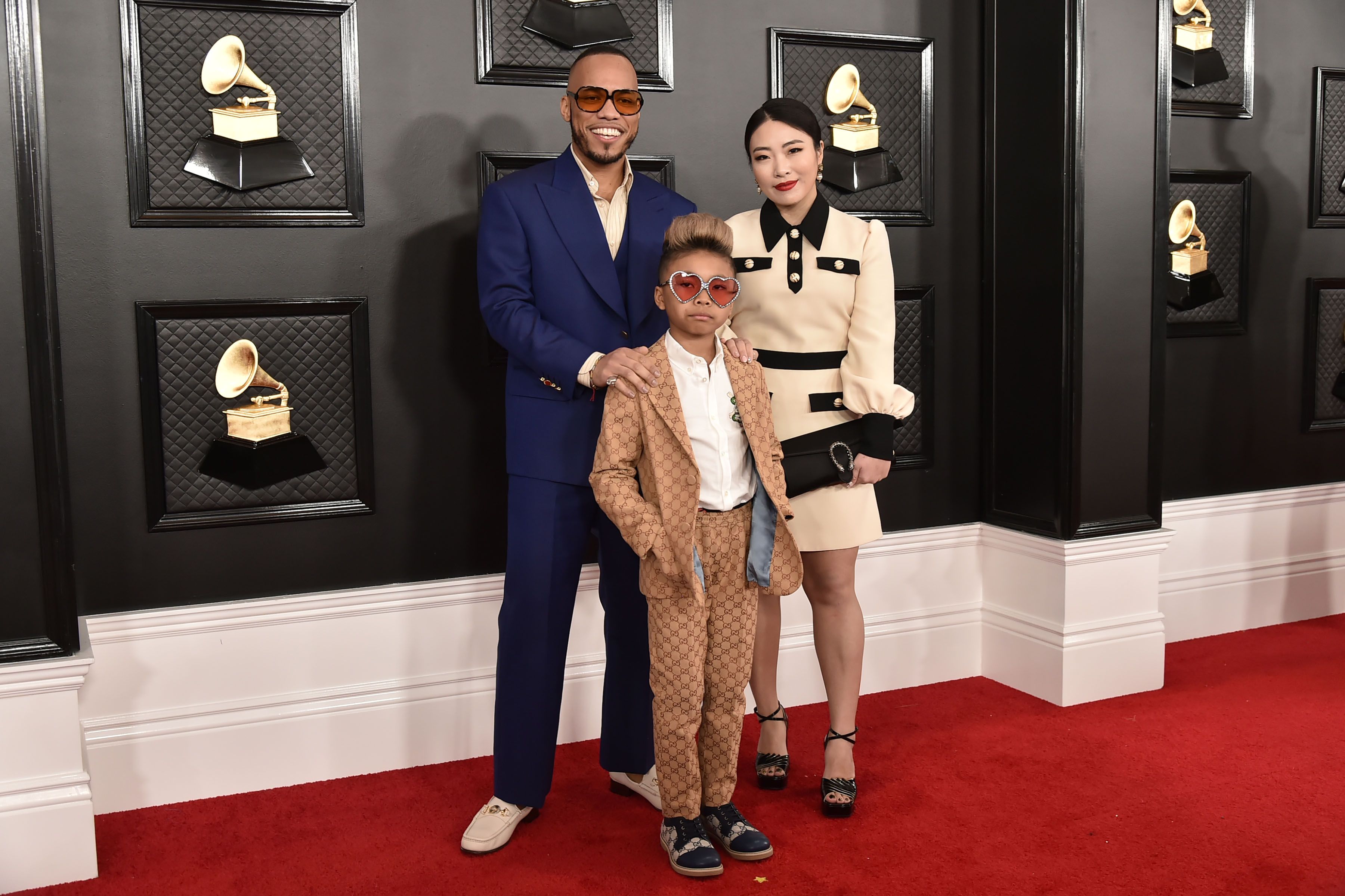 Anderson .Paak, son Soul Rasheed and wife Jae Lin at the 62nd Annual Grammy Awards in 2020 in Los Angeles | Source: Getty Images