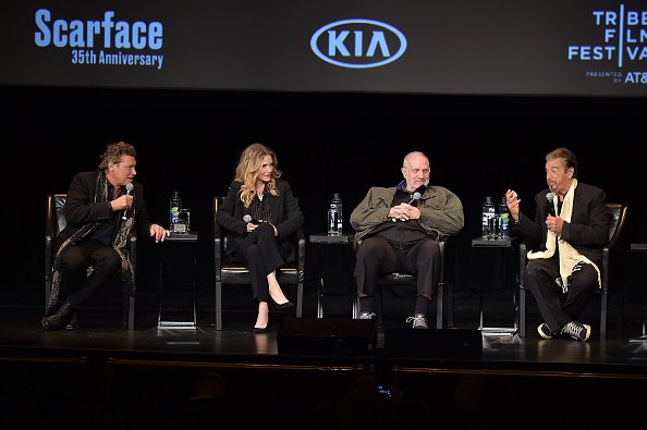 Steven Bauer, Michelle Pfeiffer, Brian De Palma, and Al Pacino at Beacon Theatre on April 19, 2018 in New York City. | Photo: Getty Images
