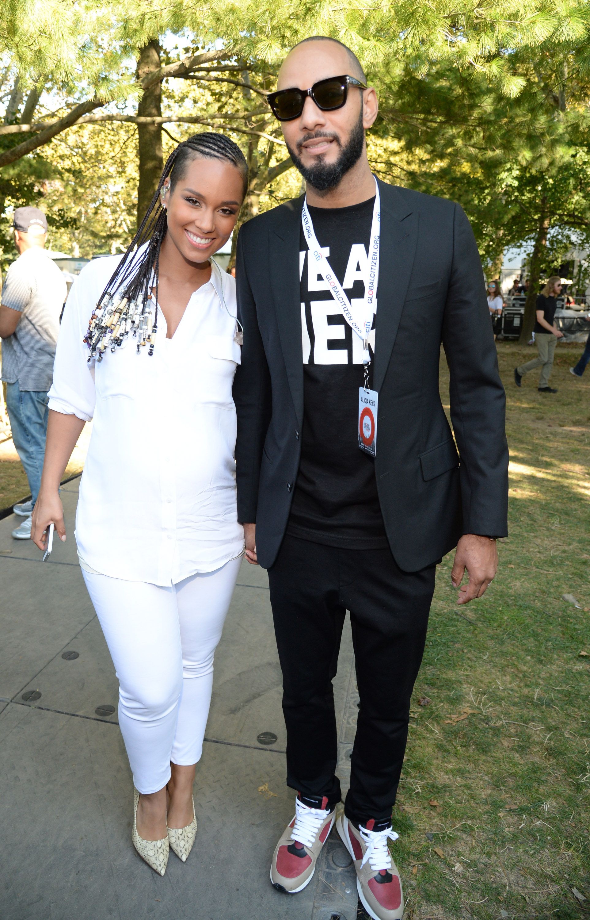 Alicia Keys and Swizz Beatz during the 2014 Global Citizen Festival at Central Park on September 27, 2014 in New York City. | Source: Getty Images