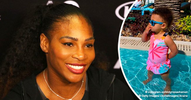 Serena Williams' daughter, 1, grabs attention as she strikes a pose in colorful swimsuit in new pic