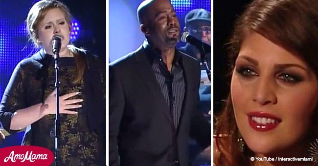 Darius Rucker & Adele sing 'Need You Now'. Lady Antebellum can't stop crying during performance