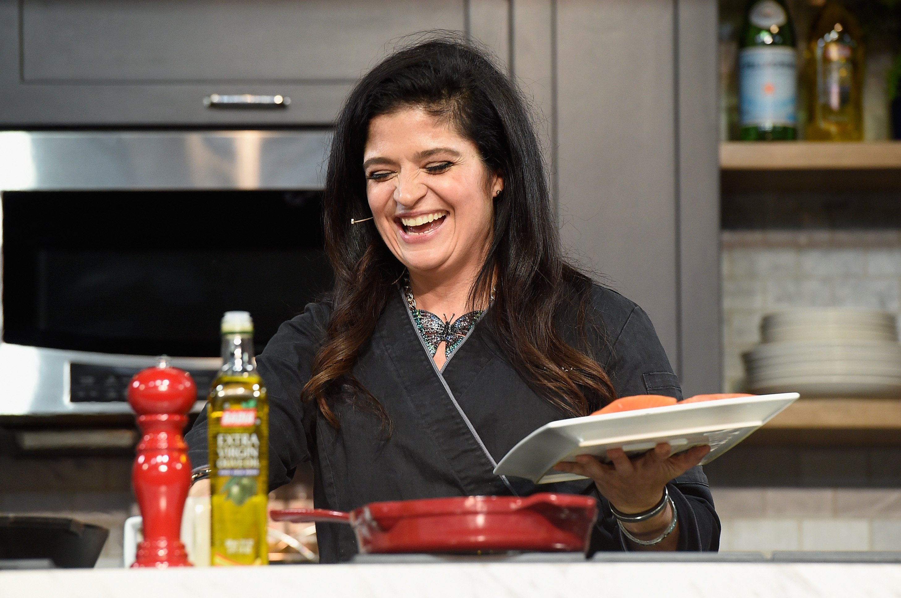 Alex Guarnaschelli pictured on stage at the Food Network & Cooking Channel New York City Wine & Food Festival at Pier 94 on October 15, 2016 in New York City. / Source: Getty Images
