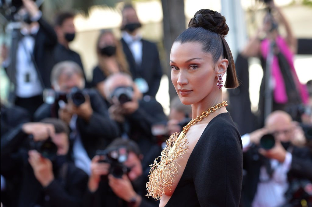 Bella Hadid at the screening of the film "Tre Piani" during the 74th Annual Cannes Film Festival , July 2021 | Source: Getty Images