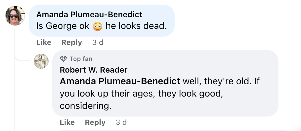 Comments about George Wendt | Source: Facebook.com/ Cracked.com