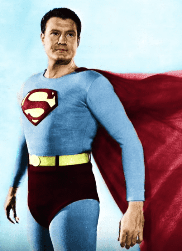 A portrait of George Reeves as Superman. | Source: YouTube/TheLifeAndSadEnding