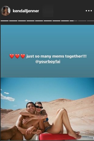 A picture of Kendall Jenner and Fai Khadra in a desert. | Photo: Instagram/Kendalljenner
