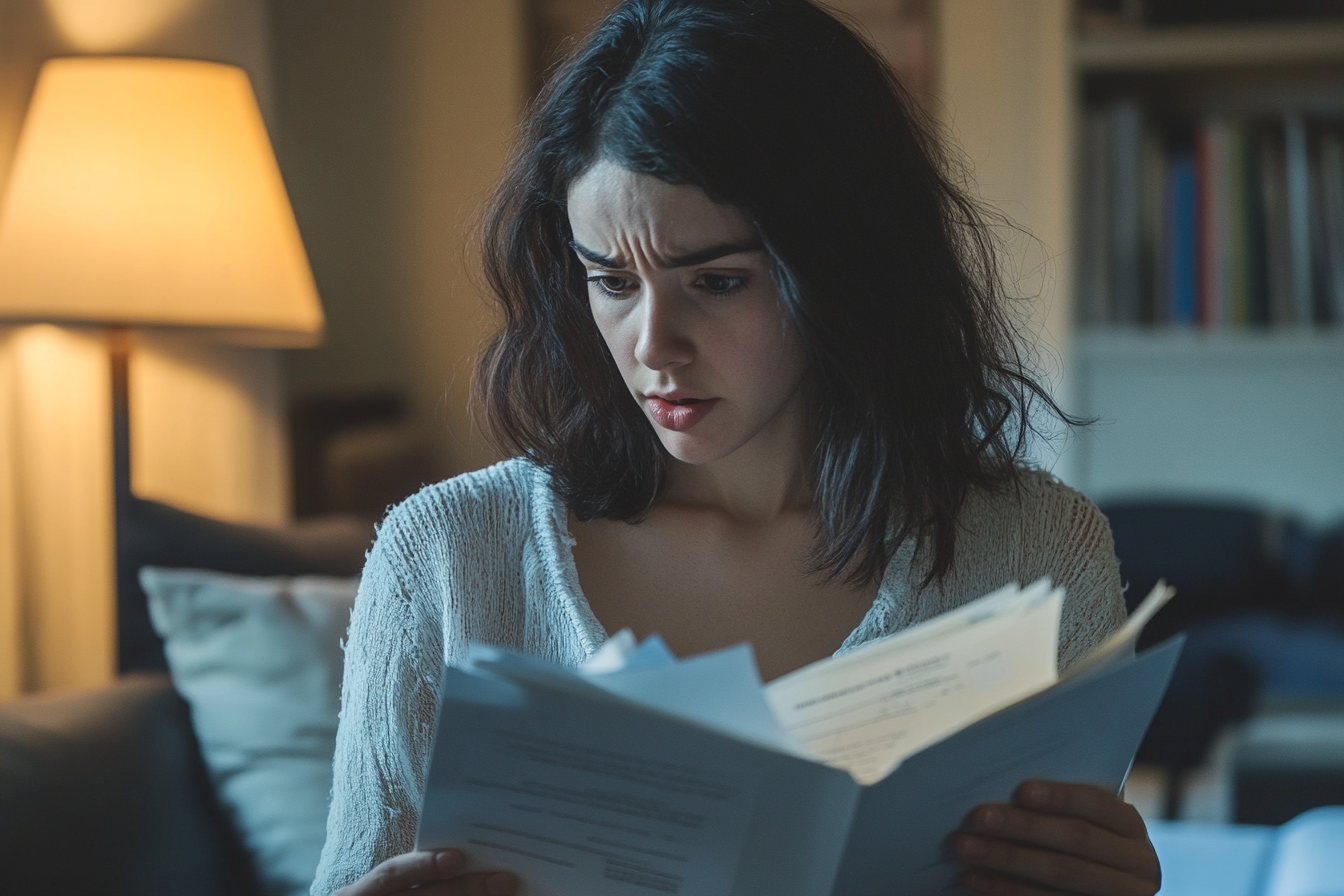 A woman speaking and holding documents | Source: Midjourney