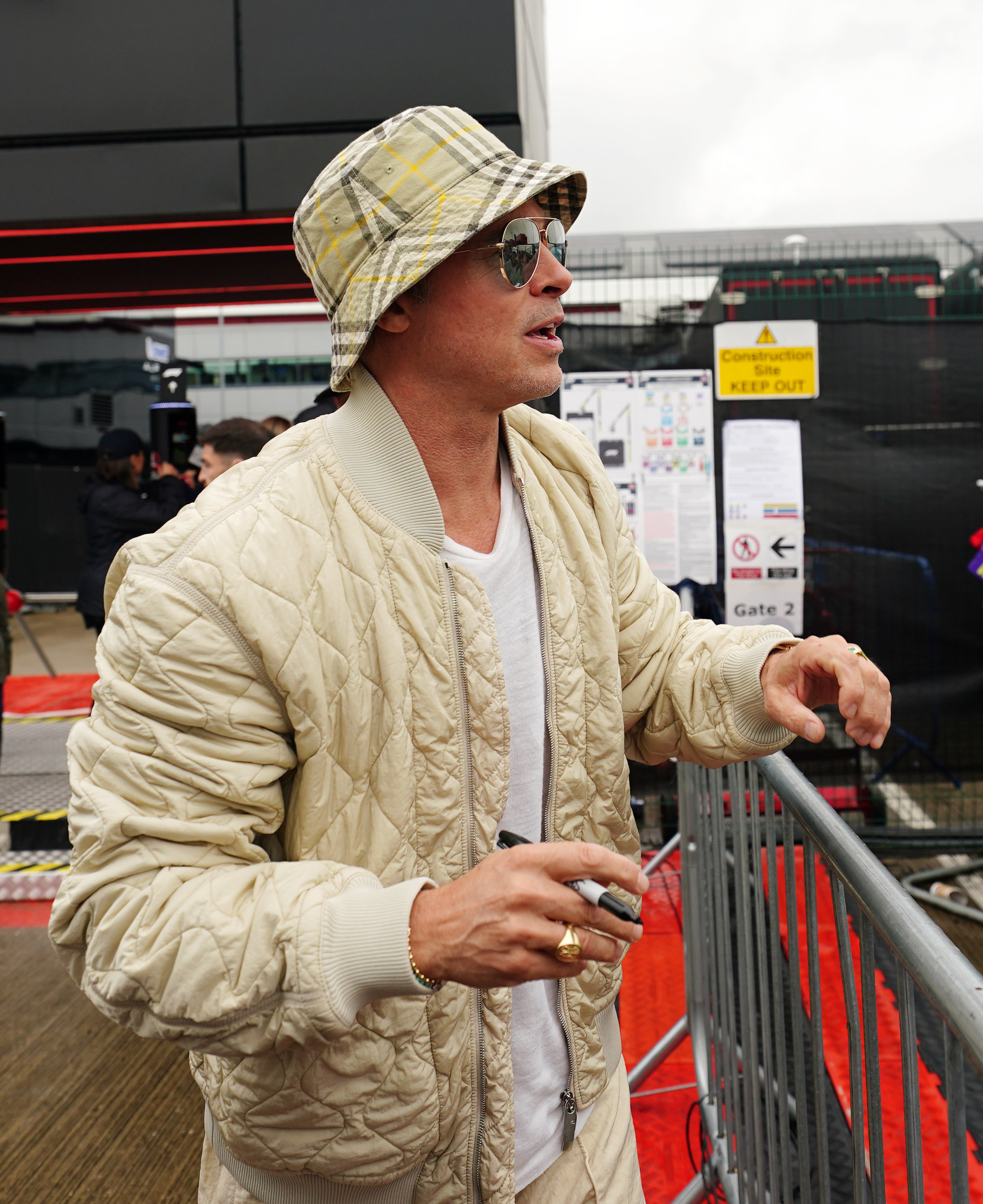 Brad Pitt at the British Grand Prix on July 6, 2024. | Source: Getty Images