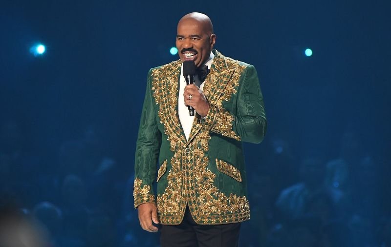 Steve Harvey onstage at the Miss Universe 2019 pageant | Source: Getty Images