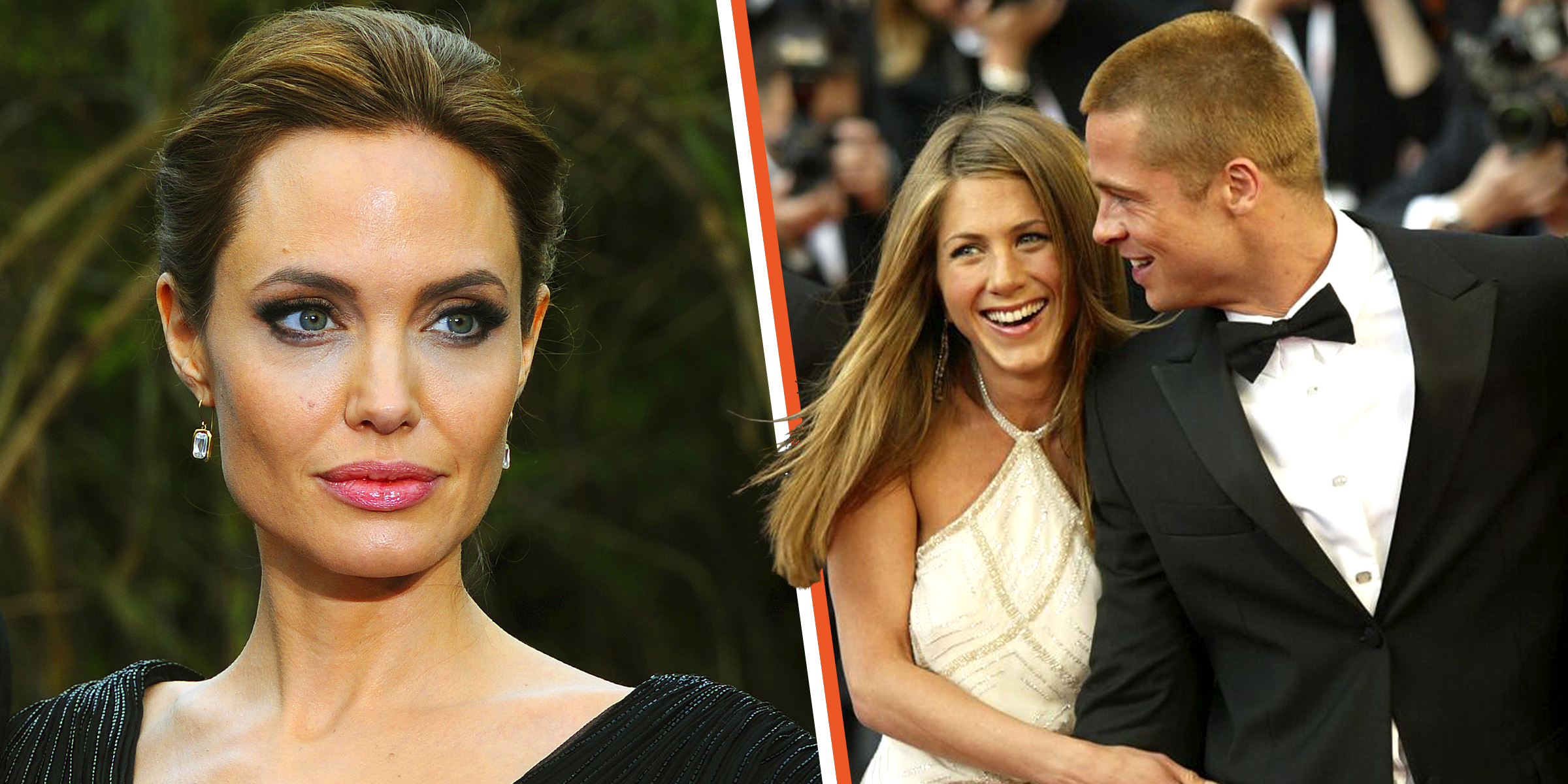 Angelina Jolie | Jennifer Aniston and Brad Pitt | Source: Getty Images