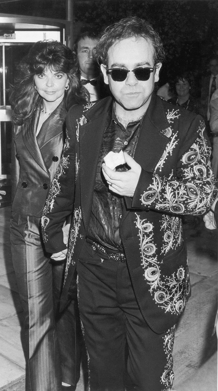 Renate Blauel and Elton John in one of their rare public outings. I Image: Getty Images.