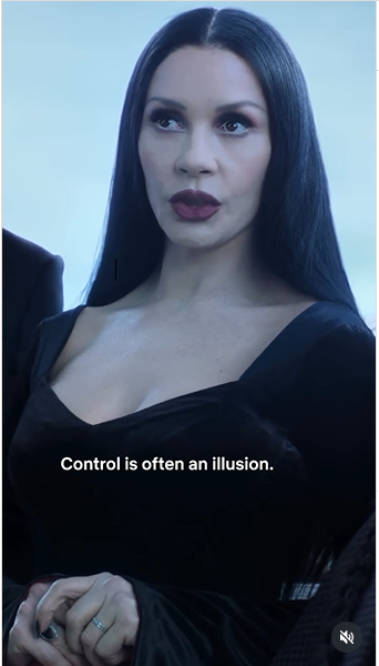 Catherine Zeta-Jones on season two of "Wednesday," from a post dated August 6, 2025 | Source: Instagram/netflix