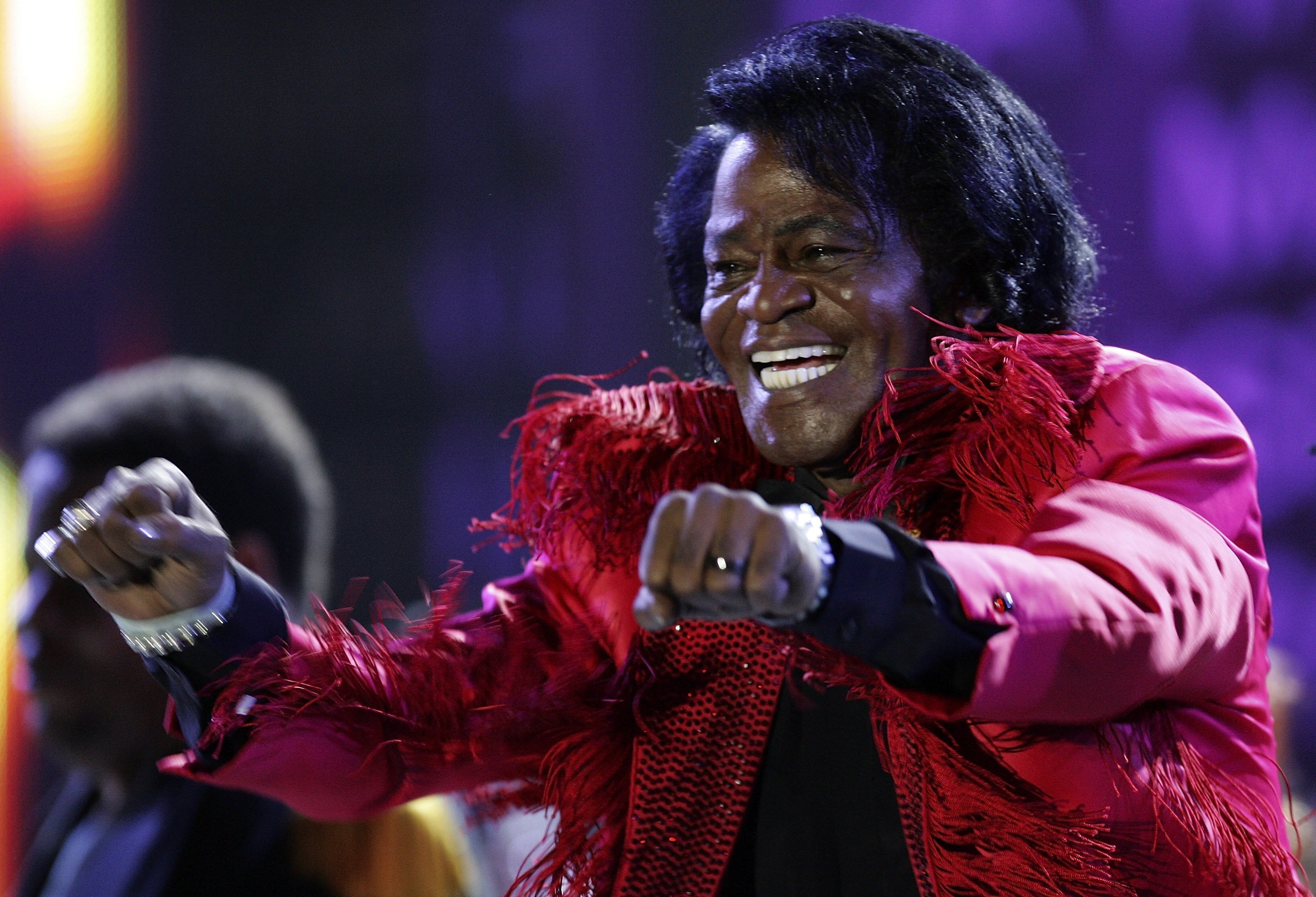 James Brown during a performance Getty Images.