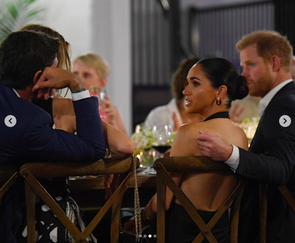 Ignacio Figueras, Meghan Markle and Prince Harry conversing at dinner, posted on April 15, 2024 | Source: Instagram/nachofigueras