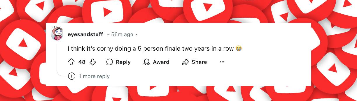 User comment about the "DWTS" Semifinals, posted on November 19, 2024 | Source: Reddit/r/dancingwiththestar