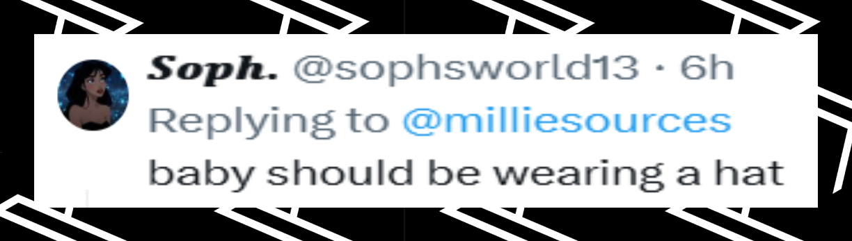 A netizen's comment about Millie Bobby Brown and Jon Bongiovi's outing with their daughter dated December 7, 2025 | Source: X/sophsworld13