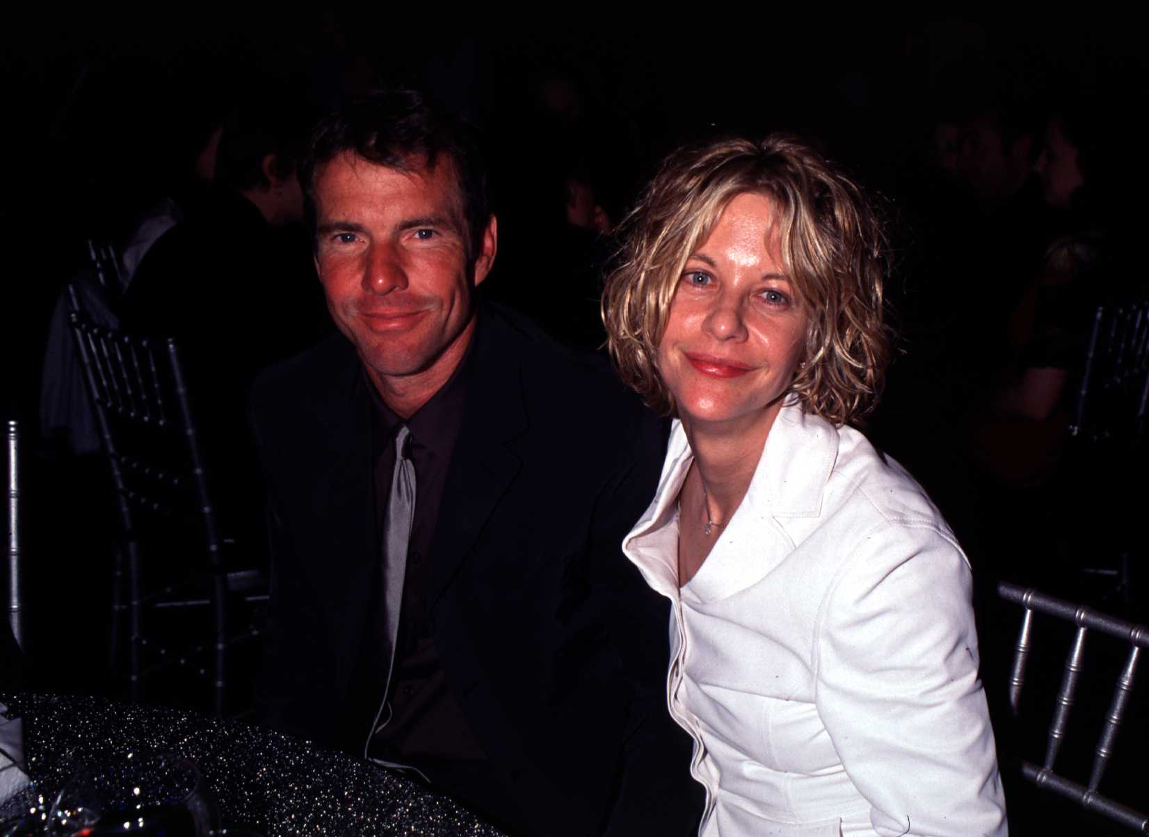 Dennis Quaid and Meg Ryan at Fox Studios in Century City, California, United States. | Source: Getty Images