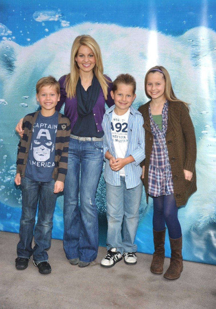 Actress Candace Cameron Bure and her children at the launch of the Polar Bear Plunge at the World Famous San Diego Zoo on March 26, 2010 in San Diego, California. | Source: Getty Images