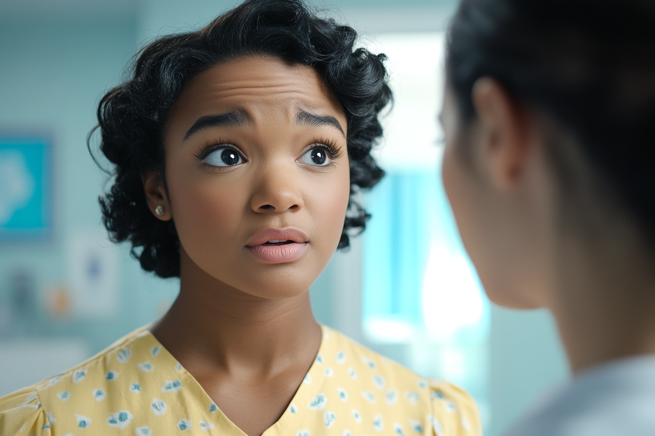 A woman talking to a doctor | Source: Midjourney