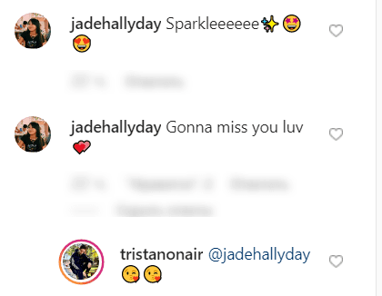 Capture d'écran des commentaires sur le compte Instagram de Jade Hallyday | Photo : Instagram/jadehallyday/
