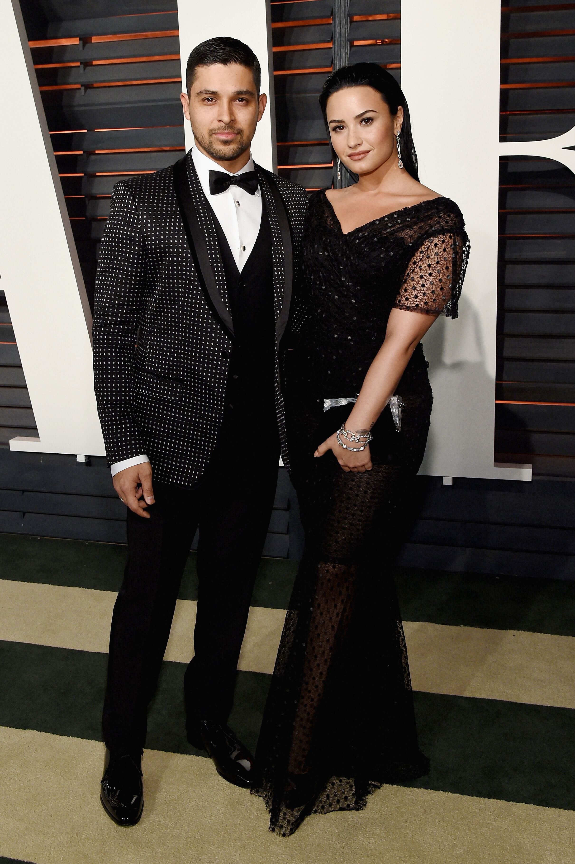 Wilmer Valderrama and Demi Lovato at the 2016 Vanity Fair Oscar Party | Source: Getty Images