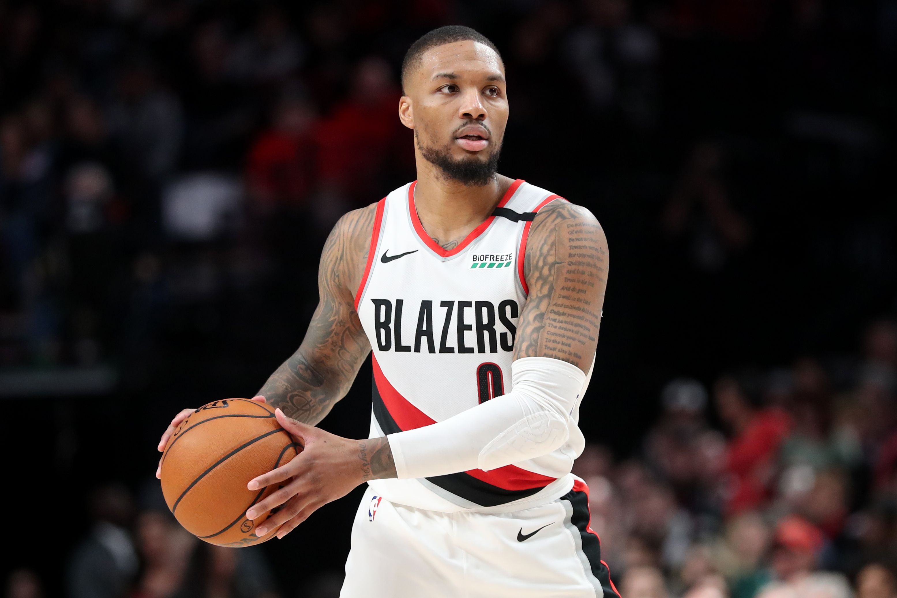 Damian Lillard #0 of the Portland Trail Blazers during a game against the San Antonio Spurs at Moda Center on February 06, 2020 in Portland, Oregon | Photo: Getty Images