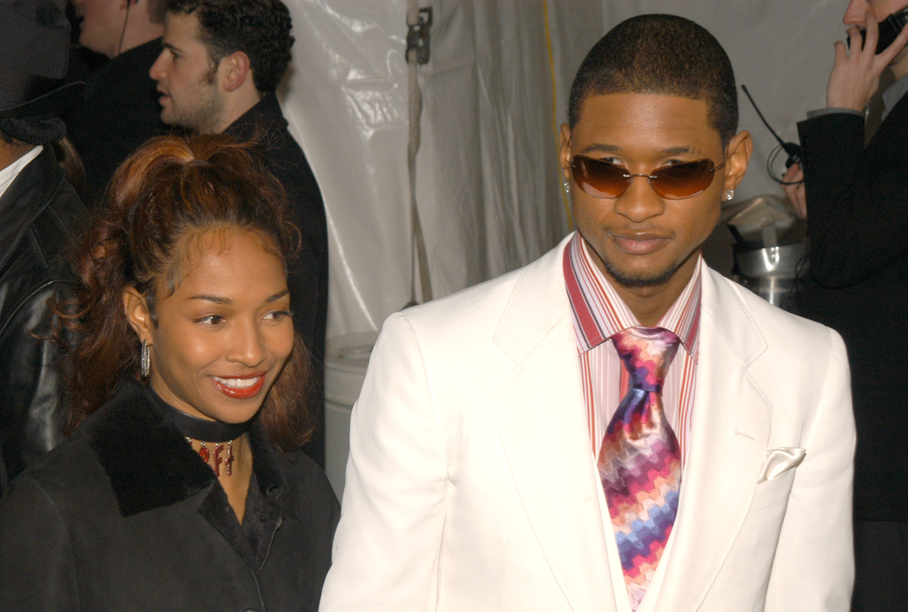 Chilli and Usher during EMI Grammy at The Blue Fin in New York City, New York. | Source: Getty Images