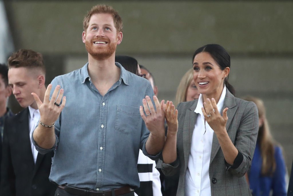 Meghan Markle and Prince Harry during their visit to Dubbo on October 17, 2018, in Dubbo, Australia. | Source: Getty Images.