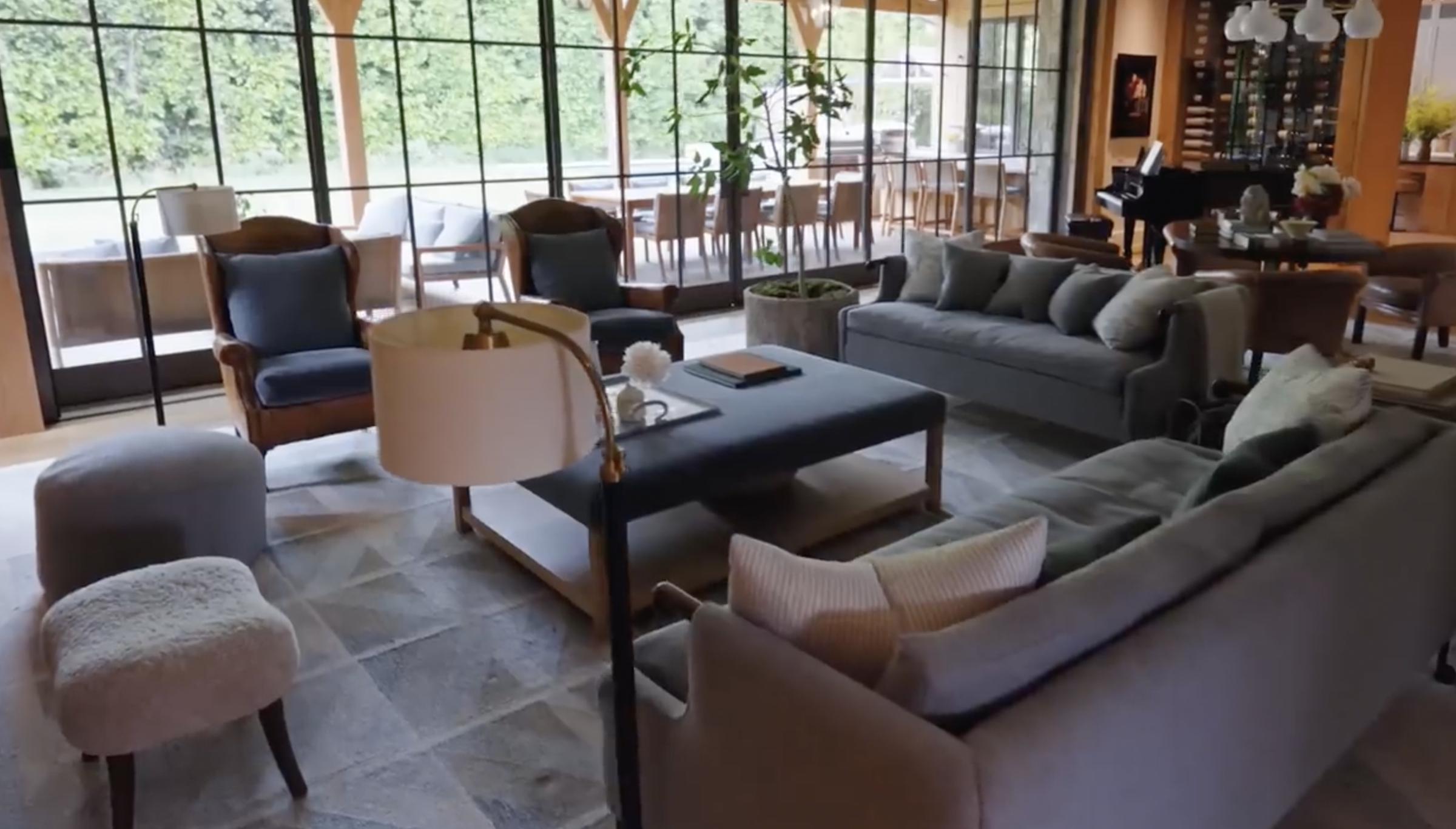 A view of Jennifer Garner's living room area from a post dated September 3, 2024. | Source: YouTube/Architectural Digest
