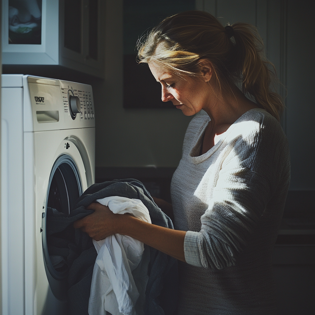 A woman doing laundry | Source: Midjourney