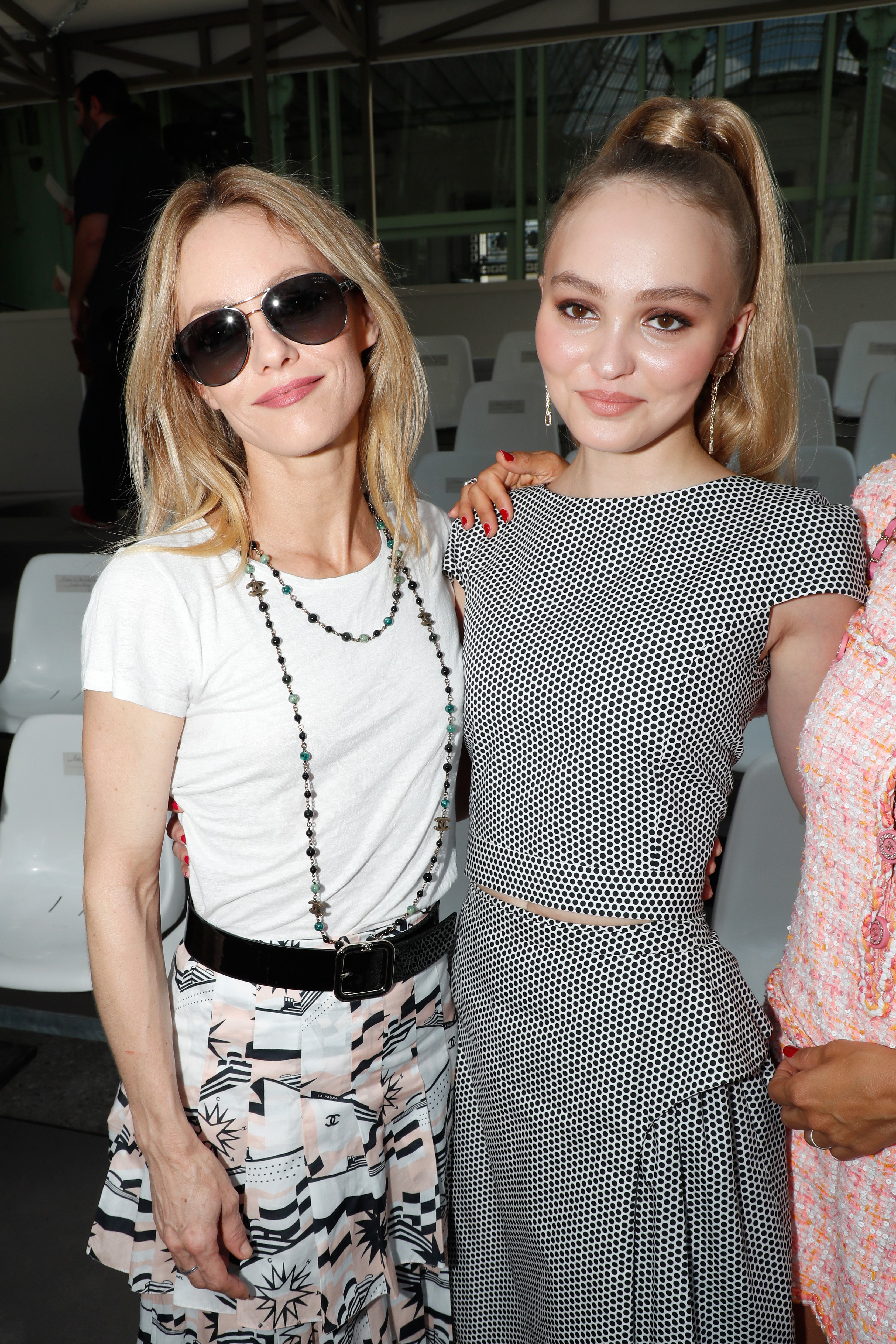 Vanessa Paradis and Lily-Rose Depp at the Chanel Haute Couture Fall Winter 2018/2019 show as part of Paris Fashion Week on July 3, 2018, in Paris, France. | Source: Getty Images