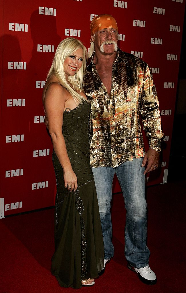 Terry "Luke" Hogan and his wife Linda Hogan arrive at EMI's Post-Grammy Bash held at Paramount Studios | Getty Images