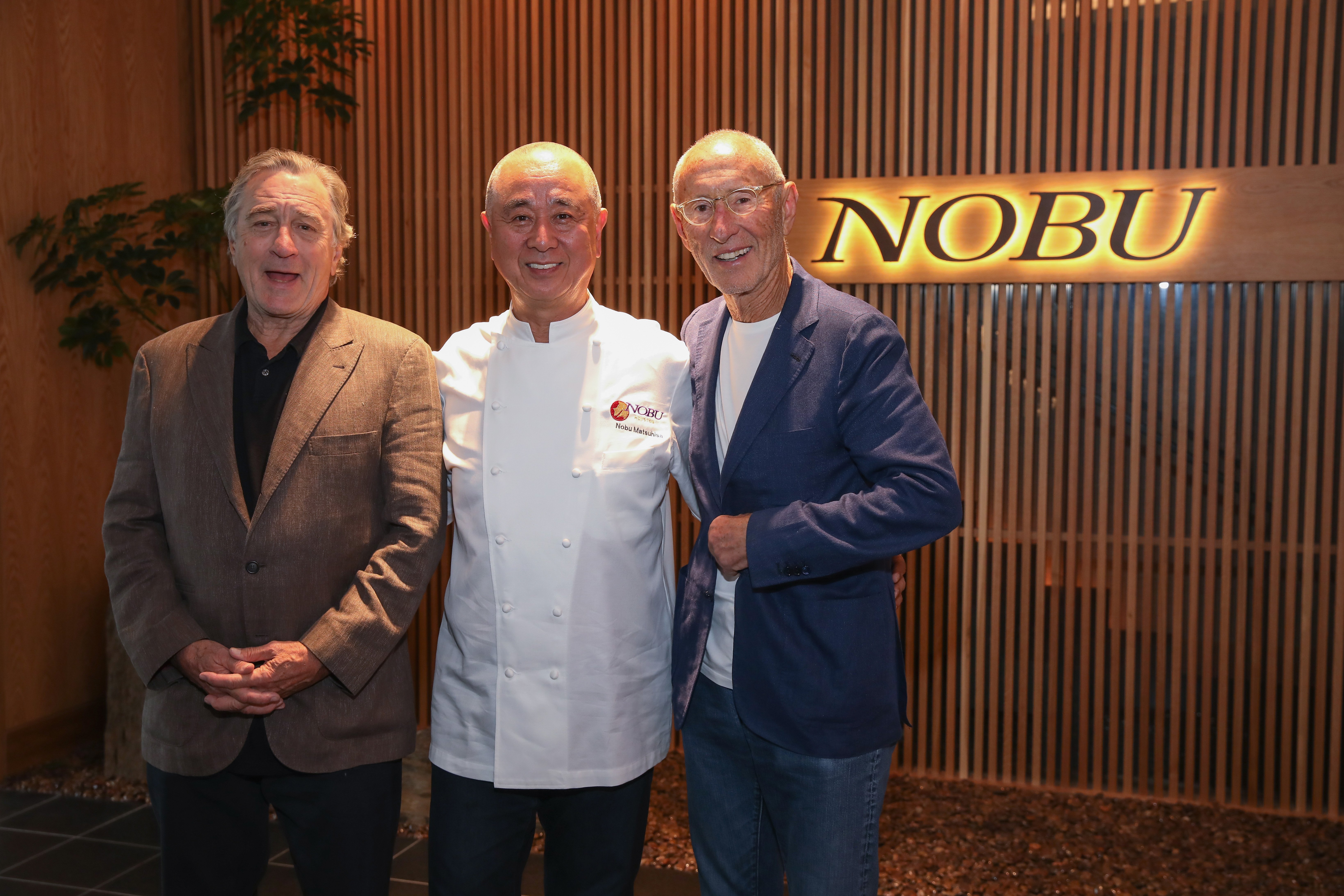 Robert De Niro with Nobu founders Chef Nobu Matsuhisa and Meir Teper in Houston Texas. | Source: Getty Images