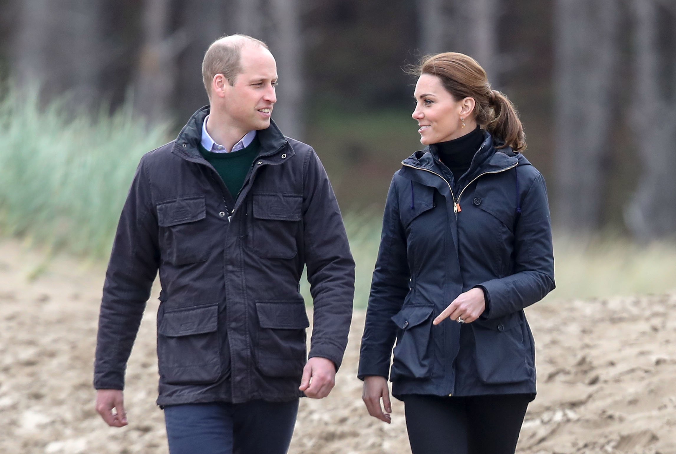 Prince William and Kate Middleton at the Newborough Beach in North Wales on May 8, 2019 | Source: Getty Images