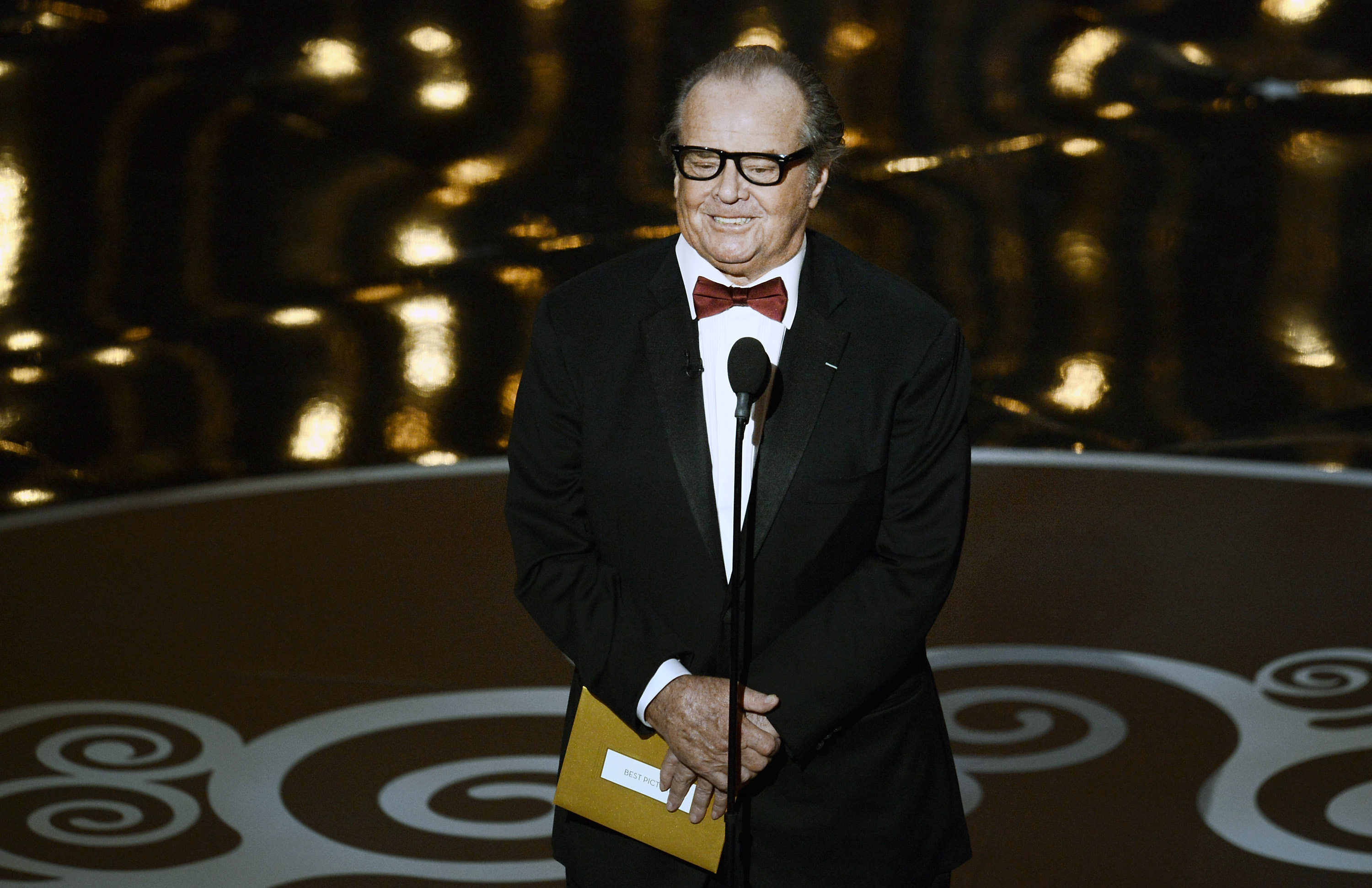 Jack Nicholson presents the Best Picture award onstage during the Oscars held at the Dolby Theatre on February 24, 2013 in Hollywood, California | Source: Getty Images